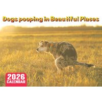 2026 Pooping Dog Calendar-Year Monthly Planner & Agenda Schedule Organizer Wall Calendar Funny Party Gag Gifts for Friends