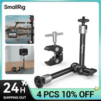 Zacisk SmallRig z gwintem 1/4" i 3/8" i regulowanym przegubowym magicznym ramieniem o mocy tarcia 9,5 cala do monitora LCD/światła LED