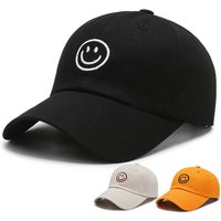 Four Seasons Cap, Polyester Cotton Embroidered Smiley, Lesbial Baseball Cap, Sunscreen Breathable Hat