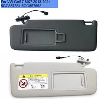 5GG857551 5GG857552 Do VW Golfa 7 MK7 2013-2021 Czarno-Szary Przedni Panel Osłony Przeciwsłonecznej z Lustrem do Makijażu Osłona Przeciwsłoneczna 5GG 857 551