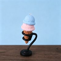 10Pcs Cute 3D Ice Cream Cone Resin Charms Pendants for DIY Jewelry Making Earrings Necklaces Keychains