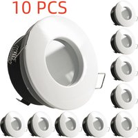 1/10PCS Waterproof Downlight GU10 White, Black Bathroom Spotlights IP65 Round Recessed Downlights for Shower Ceiling Spotlight