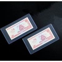 New Clear Hard Plastic Sleeve Clip Paper Money Notes Bills Holder 110*205MM 5/10Pcs