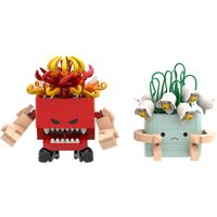 MOC Angry and Sad Version Potted Plants Building Blocks Model Happy Plant Decorate Bricks Assembly Toys Kids DIY Birthday Gifts