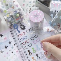 50mm * 2m Nuonuo Diary Series Kawaii Ins Fine Life Small Item Die Cutting Tape DIY Diary Scrapbook Aesthetic Tape