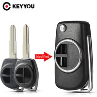 KEYYOU For Suzuki Swift Grand Vitara Alto SX4 Liana Fob Flip Modified Car Key Shell Remote Case HU133R/SZ11R Blade Replacement