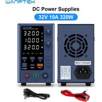 Zasilacz laboratoryjny regulowany Wanptek 30V 10A 60V 5A z funkcją pamięci, portami szybkiego ładowania USB-A/Type-C i ustawieniami prądowymi