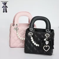 Girls Handbag High School Student JK Uniform Bags Cute Pearl Chains Shoulder Bag Messenger Bag PU Leather Women's Bag