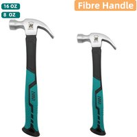 Claw Hammer 8 oz &16 oz Fiberglass General Purpose Claw Hammer, Soft Nonslip Handle & Heat Treated Head