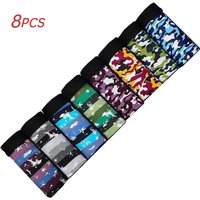 8pcs/set Male Panties Men's Underwear Boxers Breathable Sexy Man Boxer Solid Underpants Shorts U Convex Pouch Men Panties
