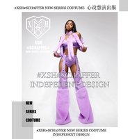 Nightclub Bar Women's Gogo Group Dance Sexy Purple DS Singer Atmosphere Tour Amusement Park Parade Performance Costume Custom