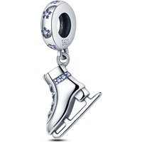 925 Sterling Silver Charms Bead CZ Zircon Skating Shoe Pendant Dangle Fit Original Bracelet DIY Women Jewelry Gift