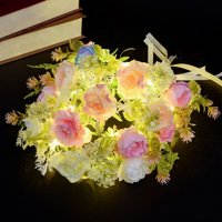 Nights Glow Color LED Flower Crown Diameter 18cm Multistyles Adjustable Flower Wreath Flower Wreath Headband