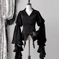 2026 Japanese Vintage Elegant Lolita Shirt Women Gothic Flare Sleeve Blouses Female Y2k Aesthetic Casual Retro Tops Blusas