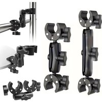 Camera Double Clips Camera Crab Clamp Motorcycle Bicycle Handlebar Clip For GoPro Insta360 One X2 X3 Sports Camera Accessories
