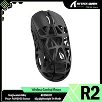 ATTACK SHARK R2 Magnesium Alloy Gaming Mouse, PixArt PAW3950 Sensor, Wireless 8K, 48g Superlight, Adjustable DPI 42000