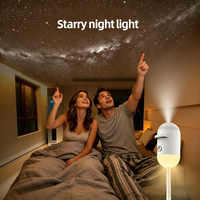 Galaxy Star Projector 2 in 1 Night Light Home Background Atmosphere Lamp Perfect Gift for Boyfriend & Girlfriend