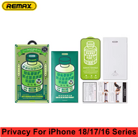 REMAX 3D Privacy Tempered Glass Screen Protector For iPhone 17 17Pro 17ProMax For iPhone 18Pro 18ProMax For 16 Series HD Clear
