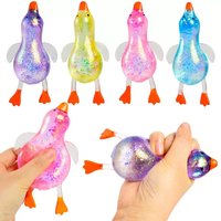 1 Piece of Cute Yellow Duck-Shaped Slow-Rebound Stress-Relief Ball Toy, Ultra-Soft Dough-Like Texture Fingertip Toy, Slow-Rebound Sticky Squeeze Toy, Anxiety-Relief, Sensory Toy for Teenagers to