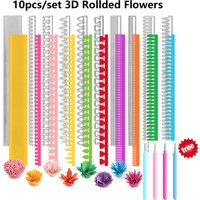 10pcs/set 3D Spiral Flower Cutting Dies For DIY Scrapbooking Decorative Crafts Paper Cards Making Flower Petal Quilling Strips