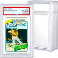 35pt Graded Card Slab Acrylic Card Case Holders with Label Slot Trading Card Protectors for Sports Baseball Game Cards Display