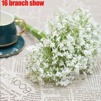 6Pcs Artificial Baby Breath Flowers Real Touch Silk Gypsophila Bouquets for Home Decor Wedding Decoration Craft Flower Wreath