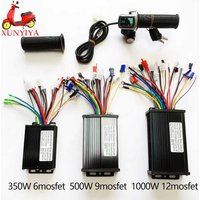AliExpress NONE 350-1000W 25A 30A 35A Brushless Motor sine wave Controller 36V 48V-64V and Battery display with lock Throttle for E-Scooter Bike