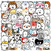 105PCS Self-mocking Bear Stickers Graffiti Stickers DIY Diary Phone Case Handmade Scrapbook Aesthetic Stickers