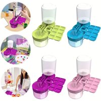 6 In 1 Design Lazy Paintbrush Cleaner Pen Holder Design Lightweight Plastic Brush Cleaner Upgraded Water Circulation