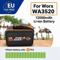 Kabelloser Werkzeugakku 20V 12,0Ah Ersatz für Worx WA3553 WA3551 WA3570 WA3014 WA3516 WA3549 WA3550 WA3560 WA3561 WA3641 WX390 WX176