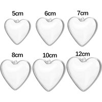 1pc Creative Heart Shape Candy Box Packaging DIY Clear Plastic Bath Mould Acrylic Mold Fillable Ball Gift Packaging Decor