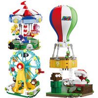 Carousel Ferris wheel Hot air balloon Building Blocks Amusement Park Friends Bricks City Srteet view Toys for Children Gift
