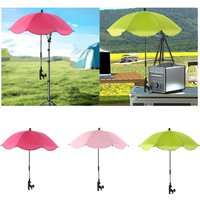 Clip on Umbrella Pushchair Parasol Portable Plant Shade Beach Chair Umbrella with Clamp for Fishing Picnic Patio Backyard