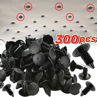 100/300pcs Auto Fastener 8mm Hole Nylon Clips For Car Fender Bumper Shield Retainer Plastic Rivet For Universal Automobile Snap