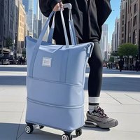 Large Capacity Travel Bag with Universal Wheels Handheld Glide Wheels Short Trip Luggage Bag for Business Trips Suitcase Stor...