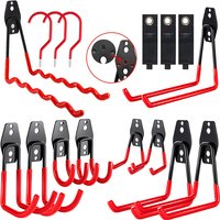 Heavy Duty Metall Garage Haken Organizer Wand Halterung Fahrrad Kleiderbügel Haken Anti-slip Lagerung Haken Für Leitern Garten Werkzeug