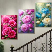 5D Diamond Painting Art Flower Peony Dahlia Full Rhinestones Embroidery New Collection 2026 Diamond Mosaic Home Decoration