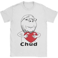 Mens Womens Funny Chud Guy Love Meme Heart Hug Chudjak Shirt 100% Cotton Print T-Shirt Top Clothing