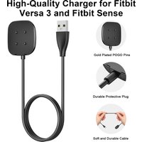 For Fitbit Sense/Sense 2/Versa 4/Versa 3 Charger USB Charger Smart watch Charging Cable Replacement Charger