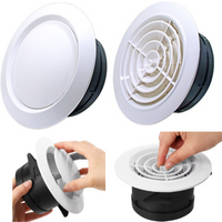 Air Vent Extract Valve Grille Air Circulation Vents Cover 75mm 100mm Round Ducting Ventilation Cover Various Shapes