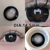 OVOLOOK-2 sztuk/para soczewek kontaktowych szybka wysyłka duże czarne soczewki do oczu uroda uczniowie Comestic kolorowe soczewki do oczu 14.5mm/14.2m