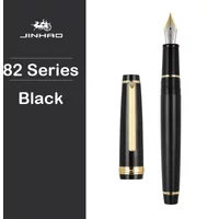 JINHAO 82 Fountain Pen Transparency Pen Spin Golden EF F M Nib Business Office School Supplies Ink Pens Writing Stationery