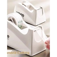 1-Pack Desktop Tape Dispenser with 8 Refill Rolls, Weighted Base, Adhesive Roll Holder for Office, School, Shop, Home & Business