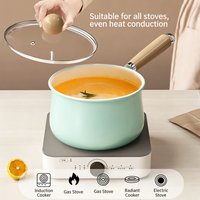 Ceramic Glaze Non‑Stick Milk Pot, Mini Soup Pot, Universal for All Stoves, Perfect for Home Kitchen Daily Cooking