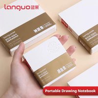 Languo 58Sheets Drawing Book Watercolor Thick Paper Pocket Sketchbook GSM200g Marker Acrylic Painting Paper Art Student Supplies