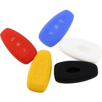 Silicone Key Case Cover for Ford Kuga 2021 Focus Mk4 2020 Fiesta Mondeo C-Max Galaxy Transit Keyless Fob Shell Holder Protector