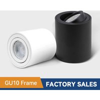 Spotlight GU10 Fitting Round LED Surface Mounted Ceiling Spot Light GU 10 Halogen Bulb Cylinder Down Lamp Fixture 220V
