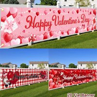Valentine's Day Outdoor Love Heart Background Decor Banner for Wedding Bridal Shower Birthday Party Indoor Oudoor Home Decor