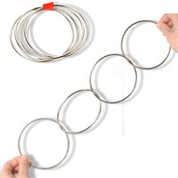 4Pcs Magic Rings Magical Tricks Classic Linking Iron Hoops Playing Props Fun Toys Close-up Tools For Beginner Magicians Children
