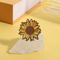 Beautiful Sunflower Enamel Pins Custom Positive Floral Brooches Lapel Badges Clothes Plant Jewelry Gift for Kids Friends